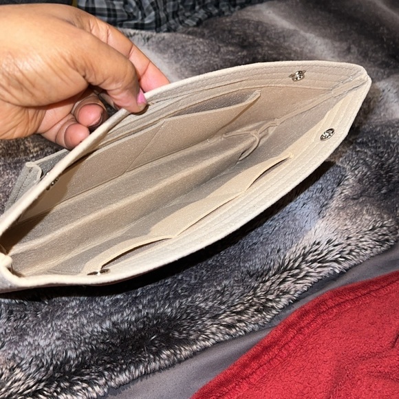 Fashion beige multi pocket felt  bag insert - Picture 6 of 7